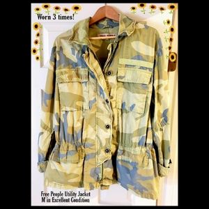 Free People Camo Utility Jacket, size M